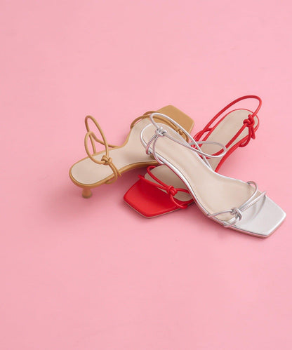交叉綁帶高跟涼鞋