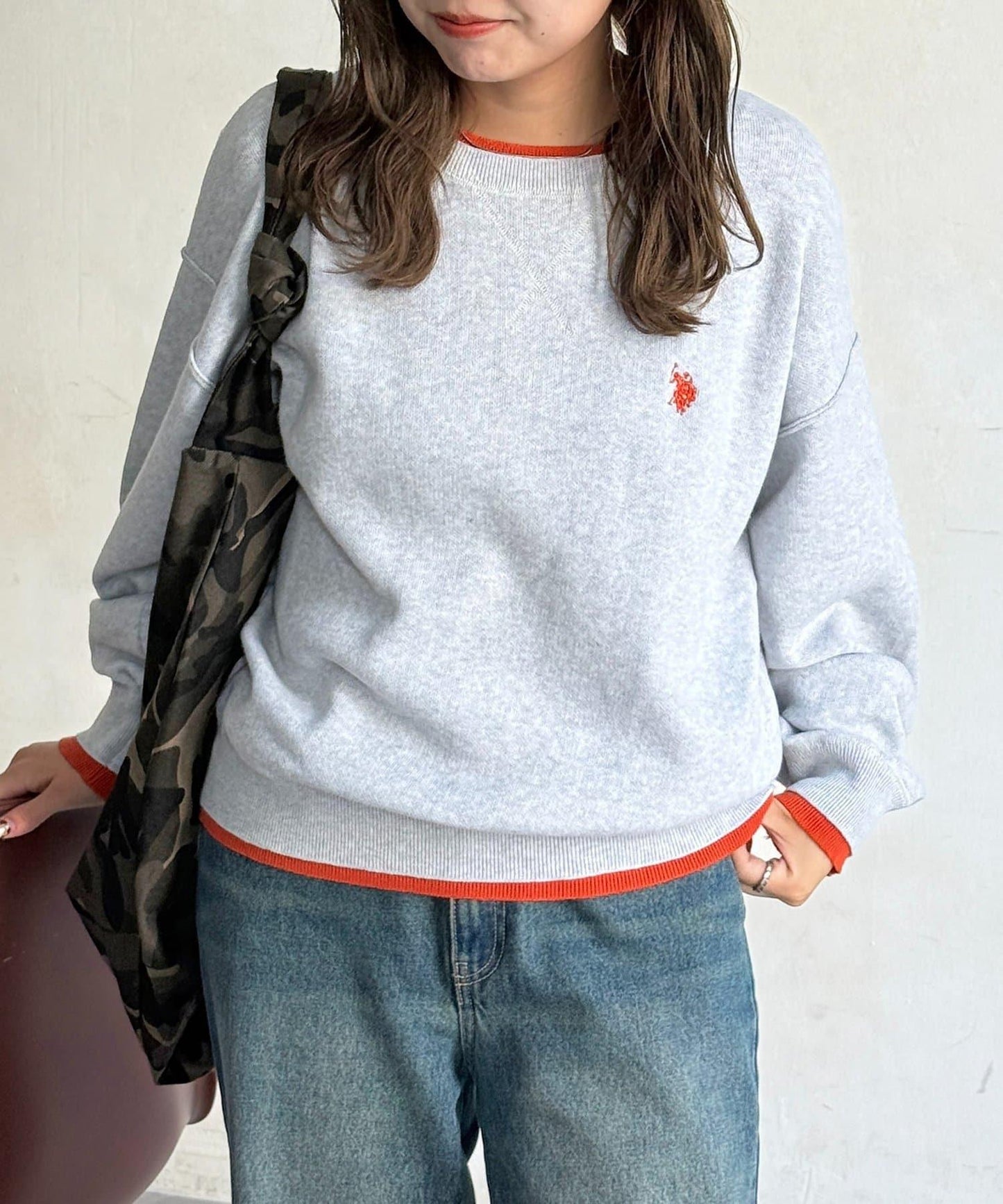 U.S. POLO ASSN. 假兩件設計 衛衣風針織 針織衫