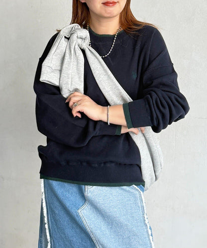 U.S. POLO ASSN. 假兩件設計 衛衣風針織 針織衫