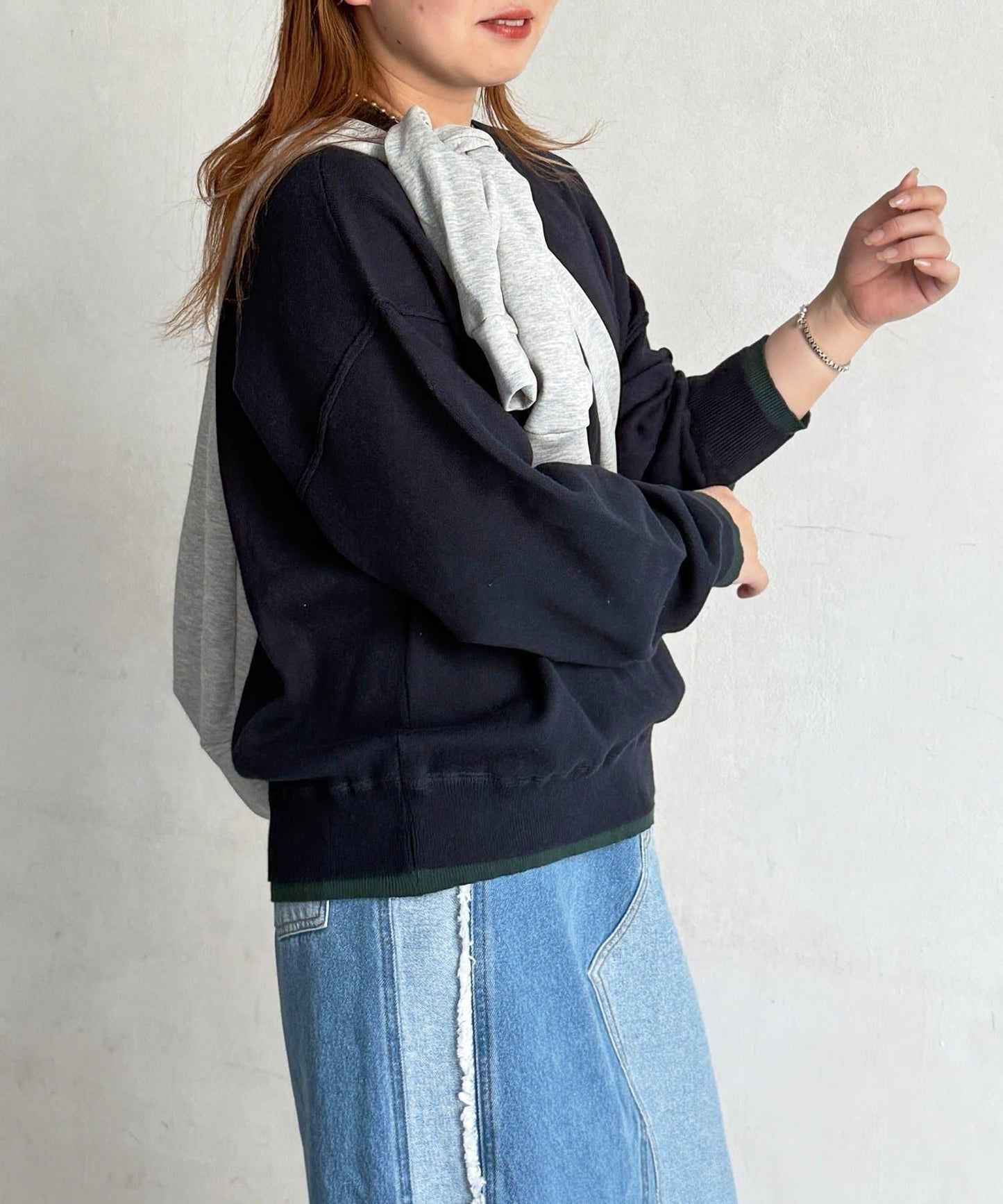 U.S. POLO ASSN. 假兩件設計 衛衣風針織 針織衫