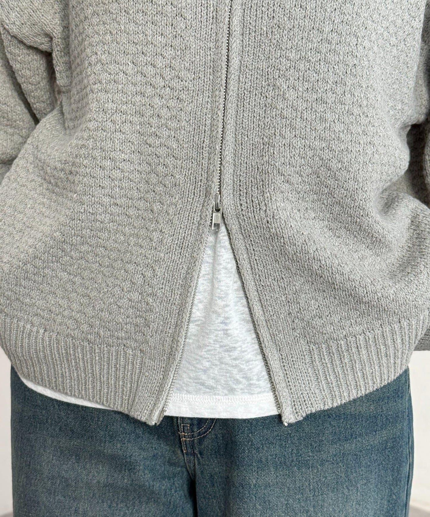 泡泡針織連帽衫