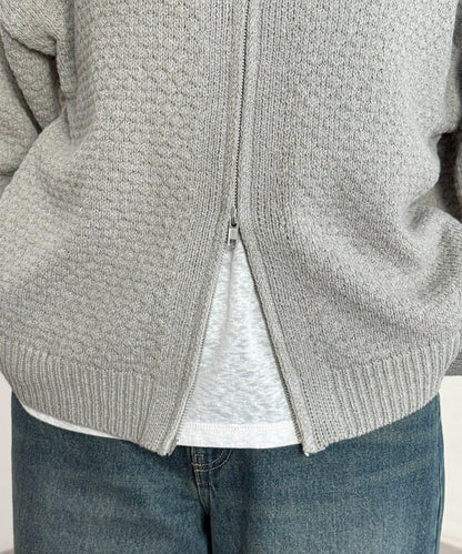 泡泡針織連帽衫