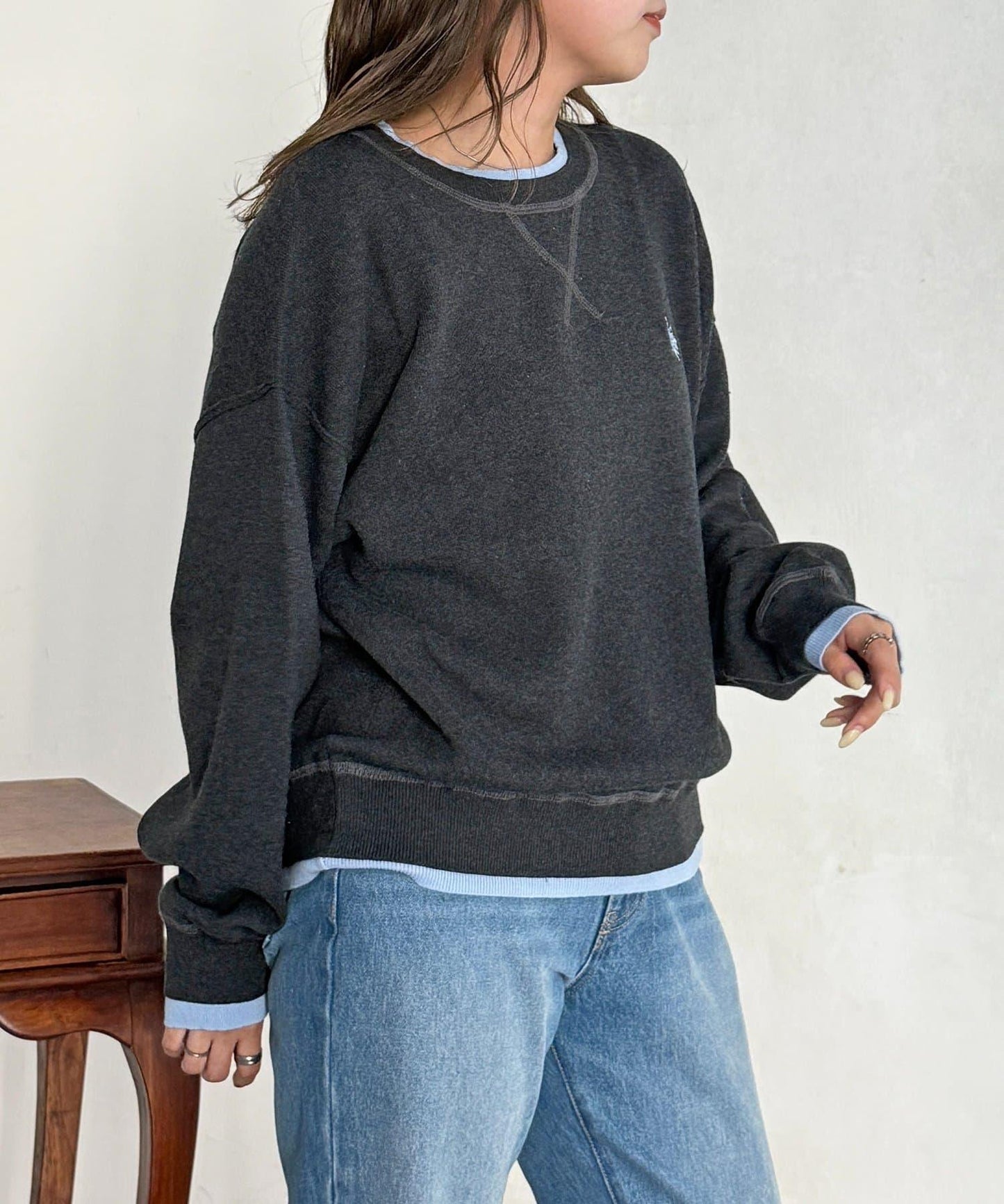 U.S. POLO ASSN. 假兩件設計 衛衣風針織 針織衫