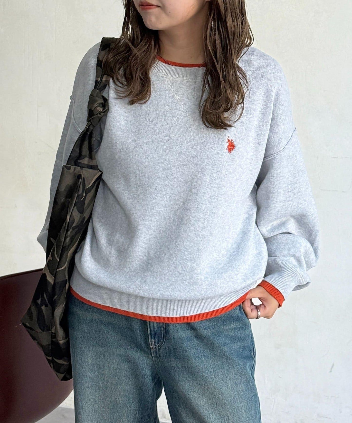 U.S. POLO ASSN. 假兩件設計 衛衣風針織 針織衫