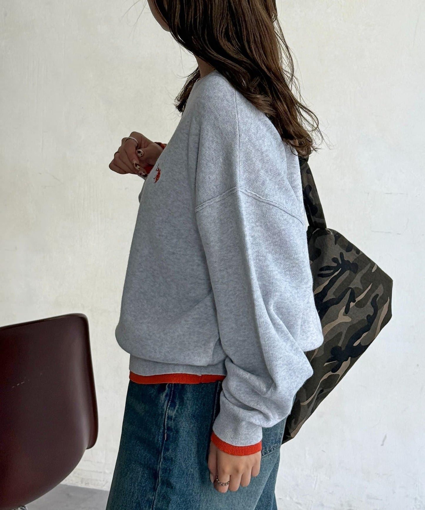 U.S. POLO ASSN. 假兩件設計 衛衣風針織 針織衫