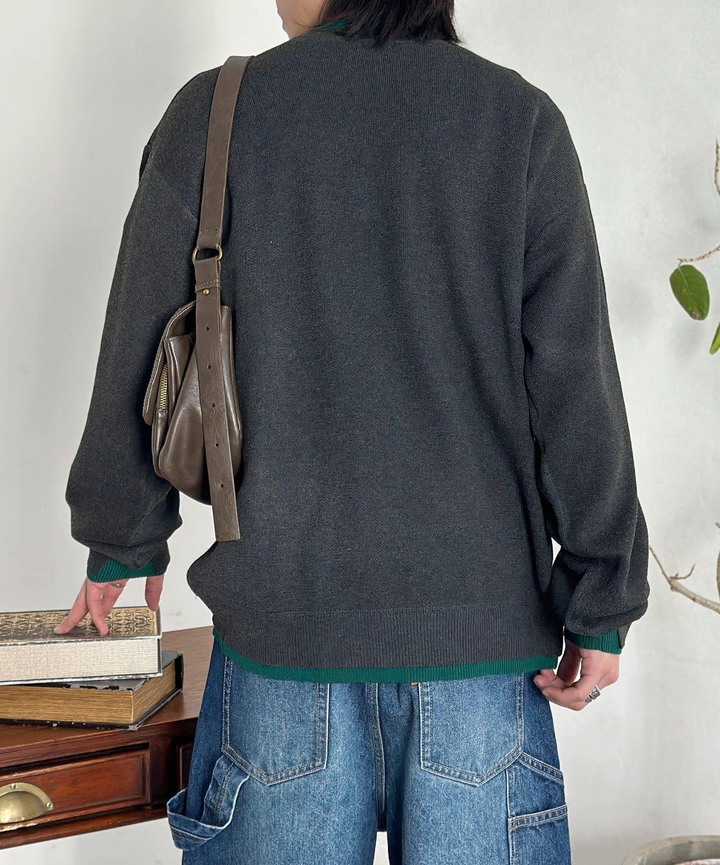 U.S. POLO ASSN. 撞色層疊設計圓領針織衫