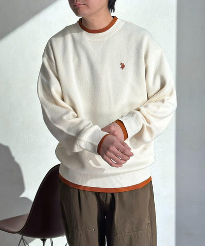 U.S. POLO ASSN. 撞色層疊設計圓領針織衫