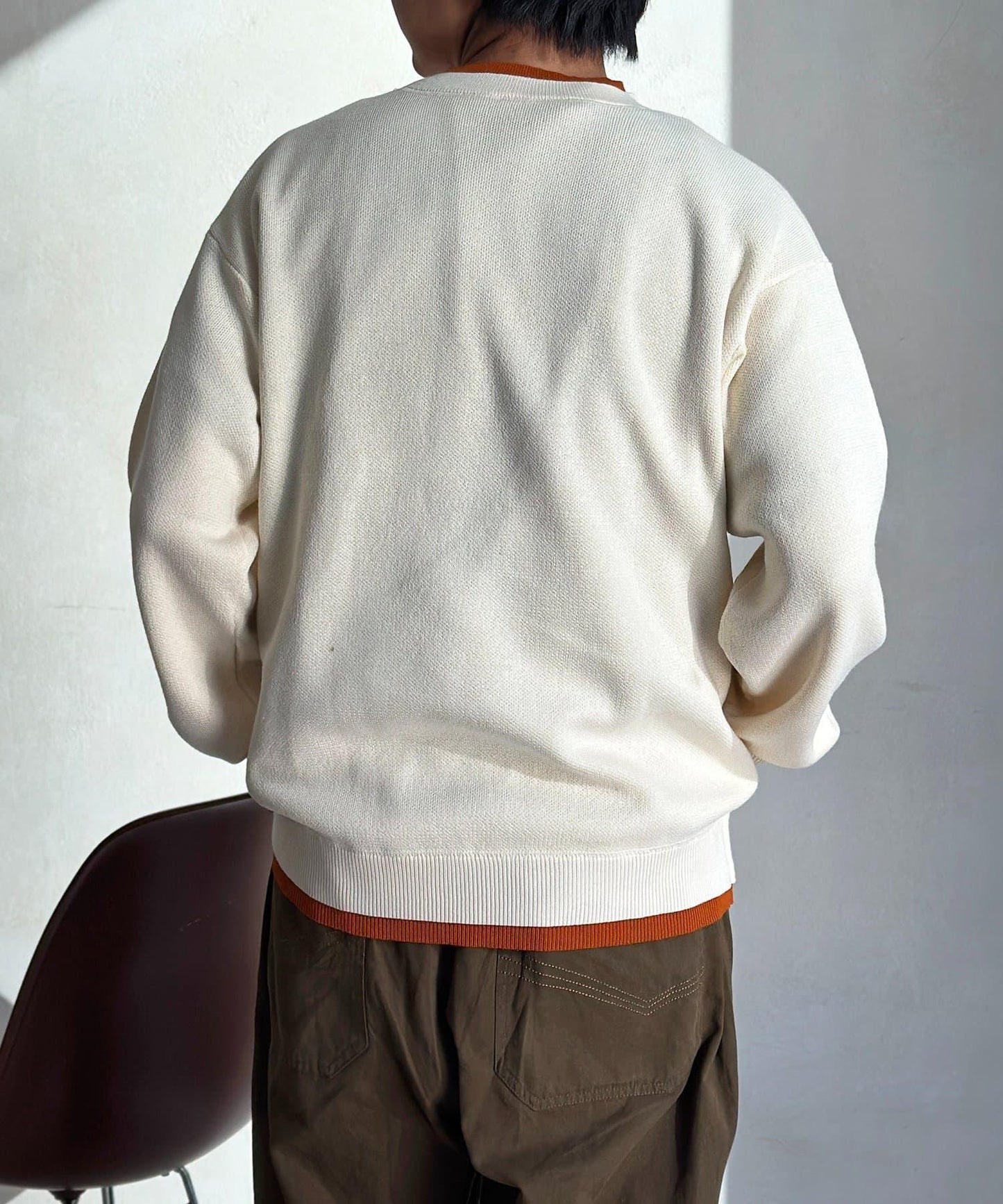 U.S. POLO ASSN. 撞色層疊設計圓領針織衫