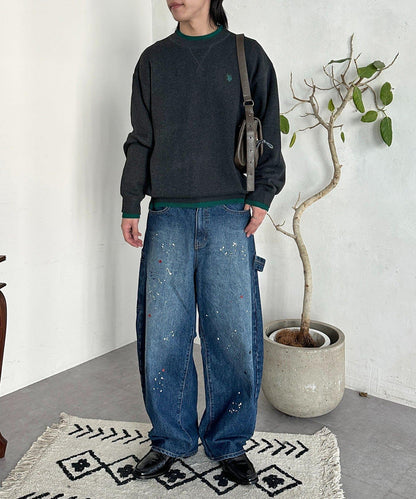 U.S. POLO ASSN. 撞色層疊設計圓領針織衫