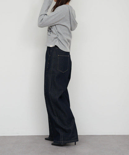 印花華夫格連帽T恤