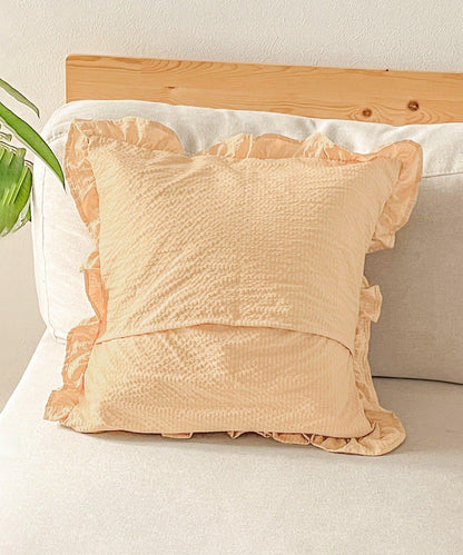 條紋荷葉邊 靠枕套 45×45cm