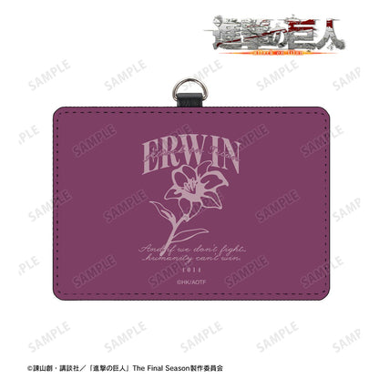 《進擊的巨人》 ar-Unity エルヴィン 帶頸掛繩雙口袋卡套