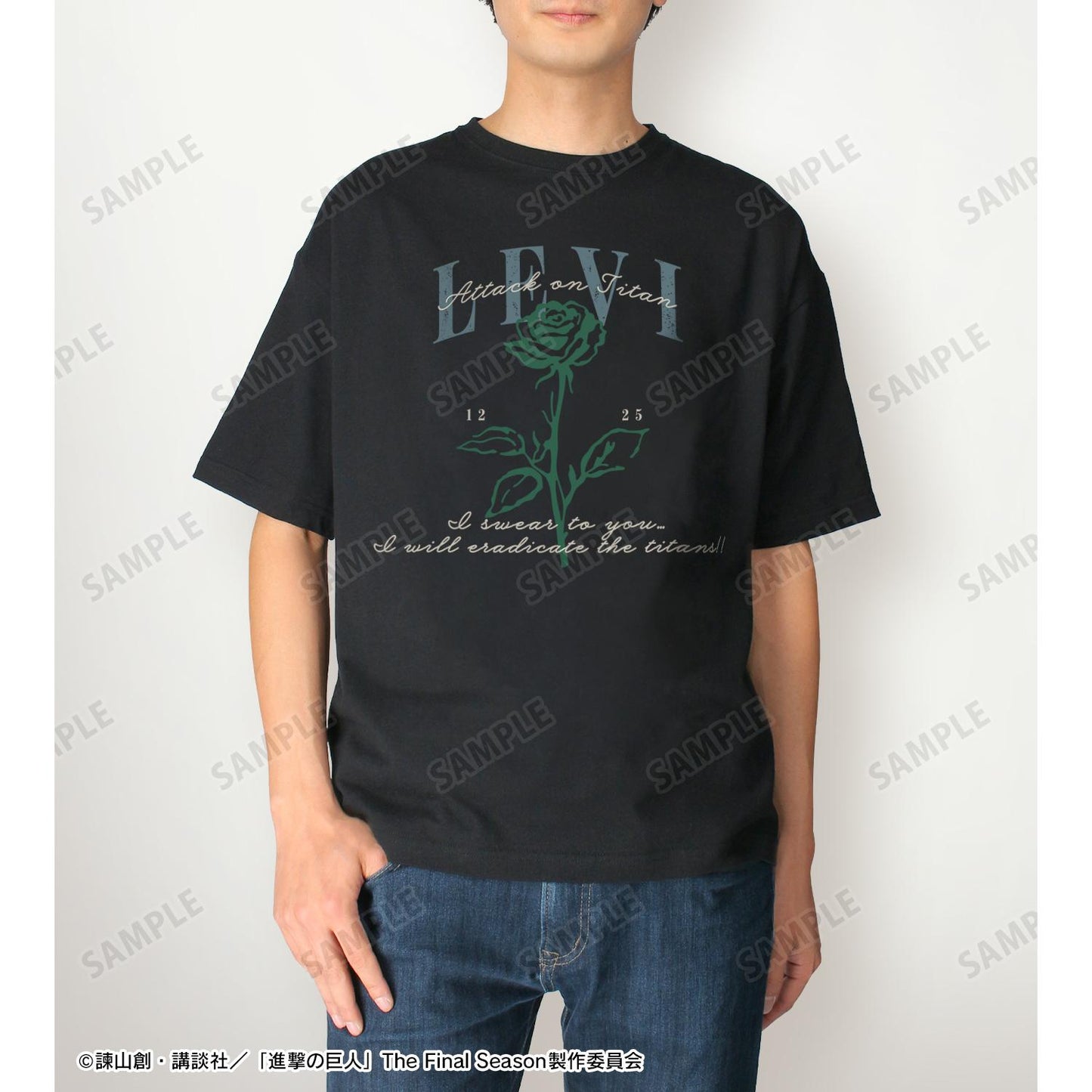 《進擊的巨人》 ar-Unity系列 リヴァイ BIG寬鬆版型 T恤 XL碼