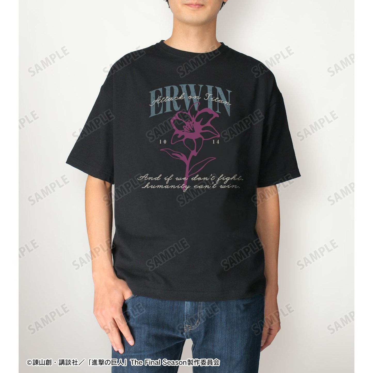 《進擊的巨人》 ar-Unity エルヴィン 寬鬆廓形Tシャツ L碼