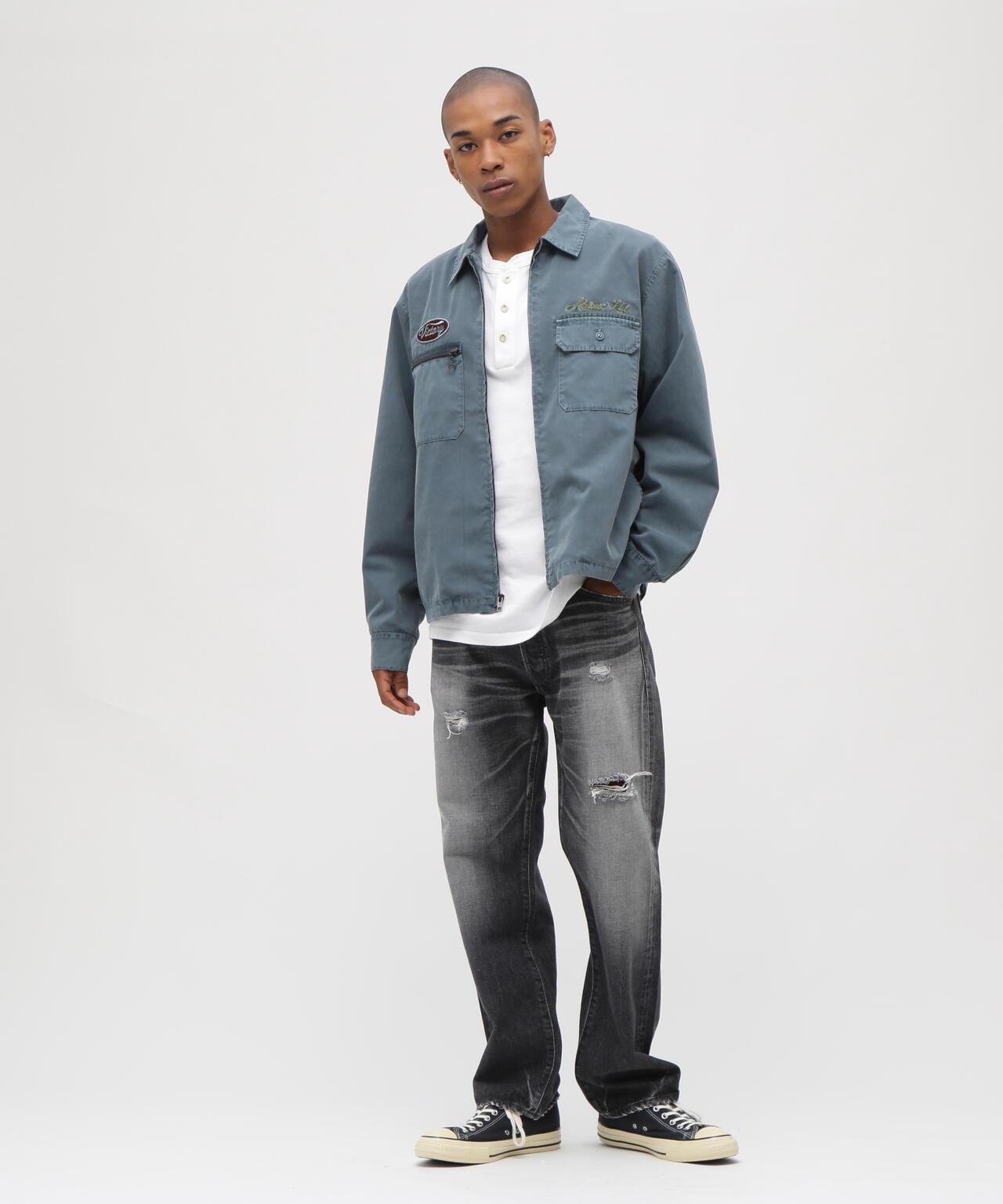 《A.A.R.C》 FADED EMB 水洗做舊刺繡 工裝夾克