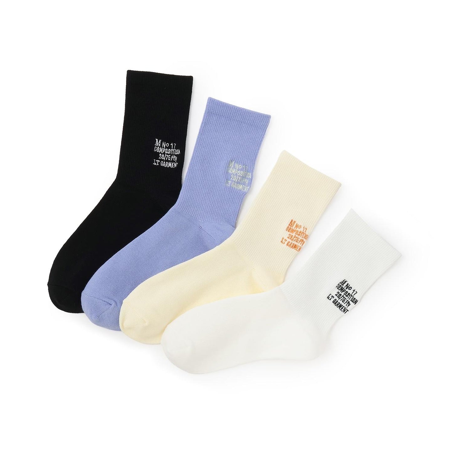 後置Logo 中筒襪