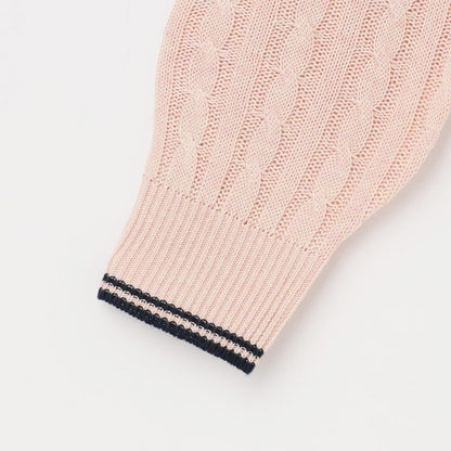 可水洗 麻花長袖 針織 POLO針織衫