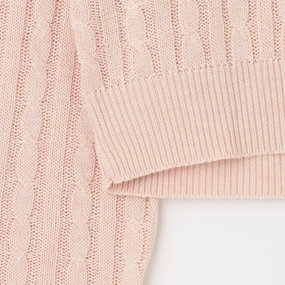 可水洗 麻花長袖 針織 POLO針織衫