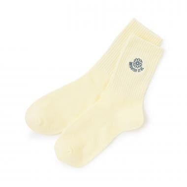 花卉刺繡 中筒 襪子