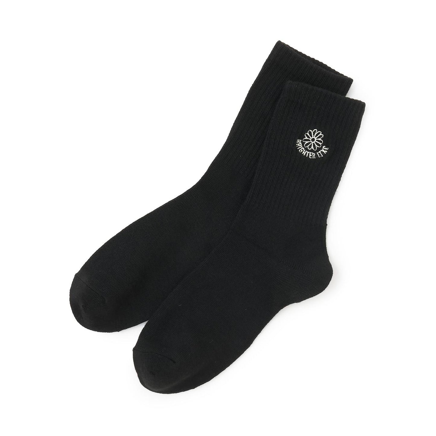 花卉刺繡 中筒 襪子