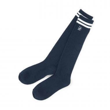 條紋羅紋高筒襪