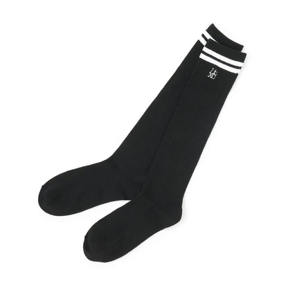 條紋羅紋高筒襪