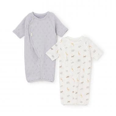 弱酸性 2WAY設計 七分袖 連體衣