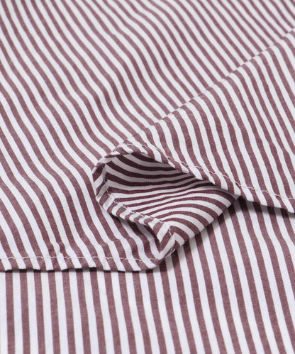 ATON GIZA STRIPE WASHED 襯衫