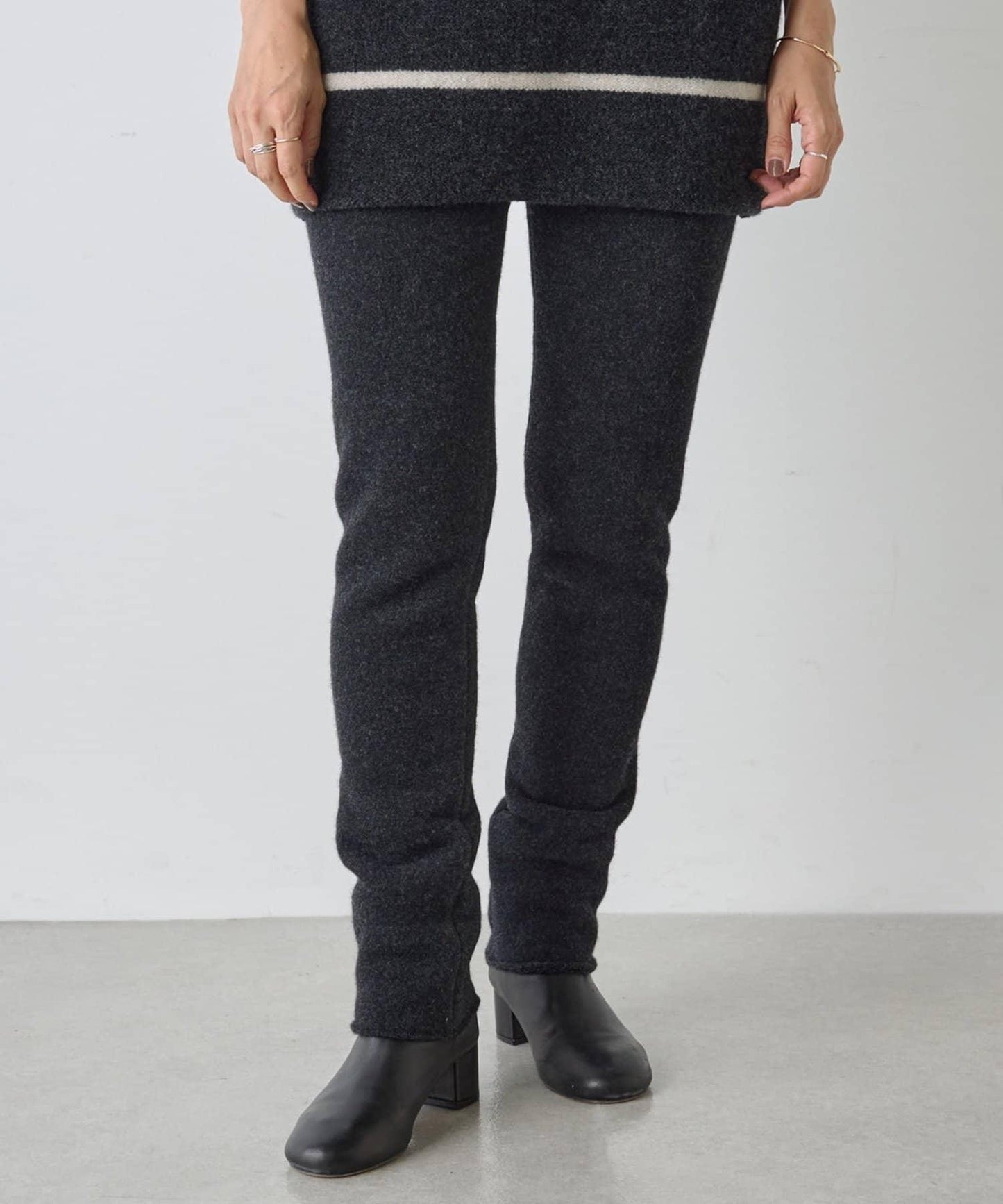 《15 quinze》抓絨針織長褲