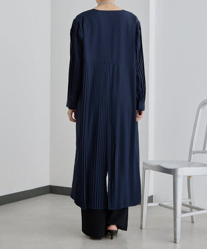 正式場合 V領褶皺 連衣裙 SUM1 STYLE款