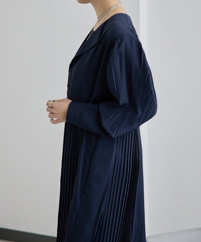 正式場合 V領褶皺 連衣裙 SUM1 STYLE款