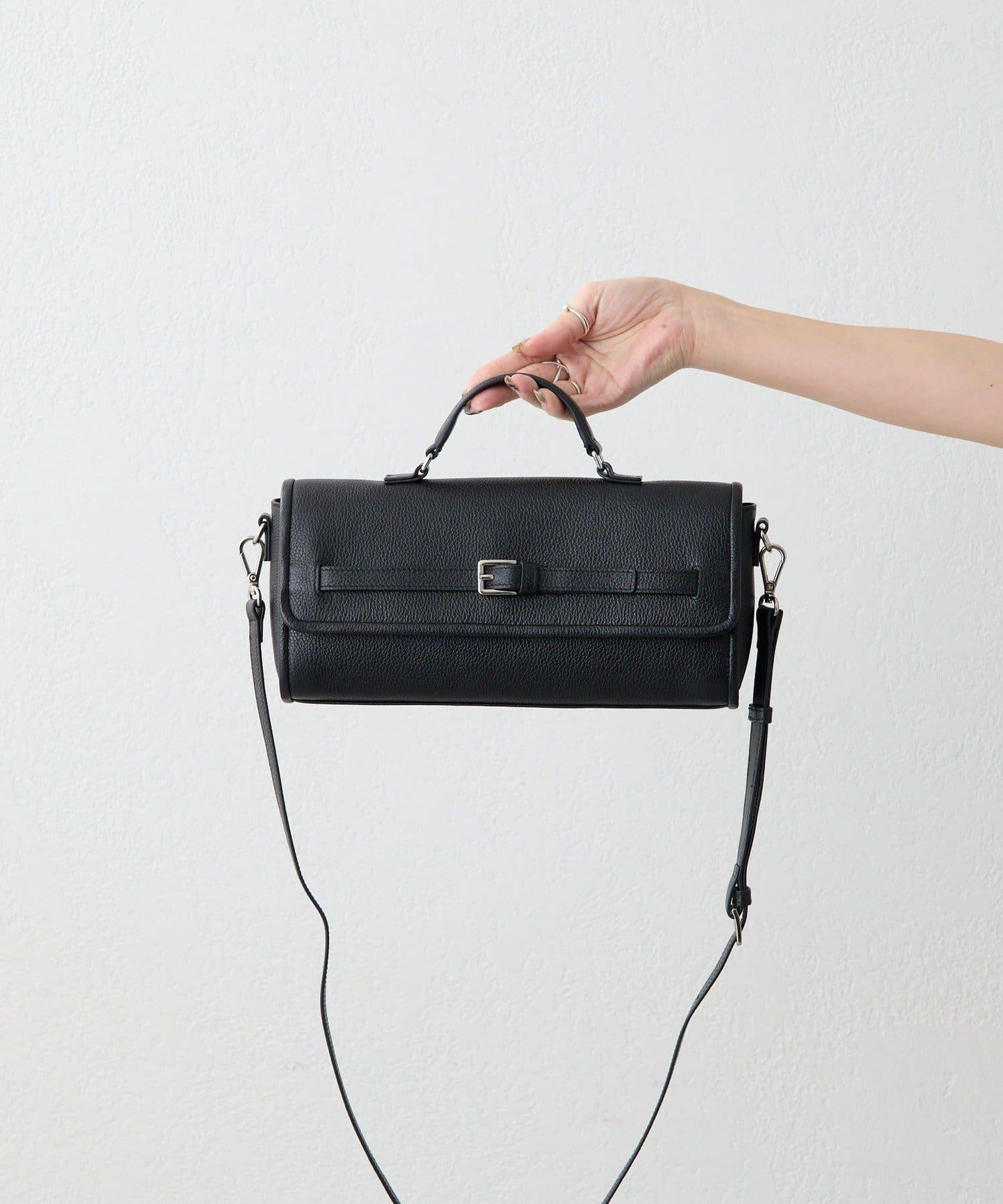 真皮輕量440g 腰帶翻蓋 單肩包