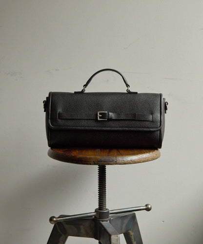 真皮輕量440g 腰帶翻蓋 單肩包