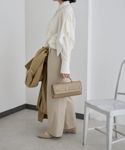 真皮輕量440g 腰帶翻蓋 單肩包