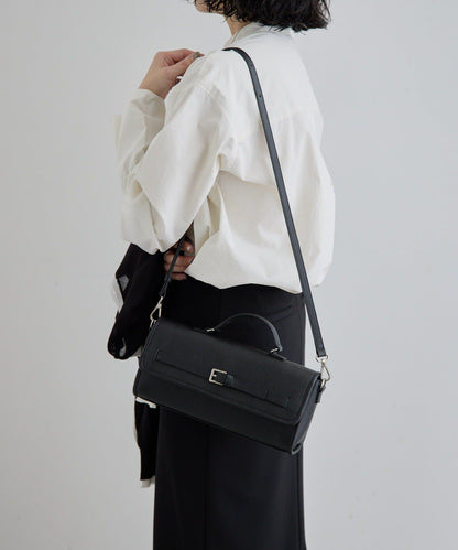 真皮輕量440g 腰帶翻蓋 單肩包