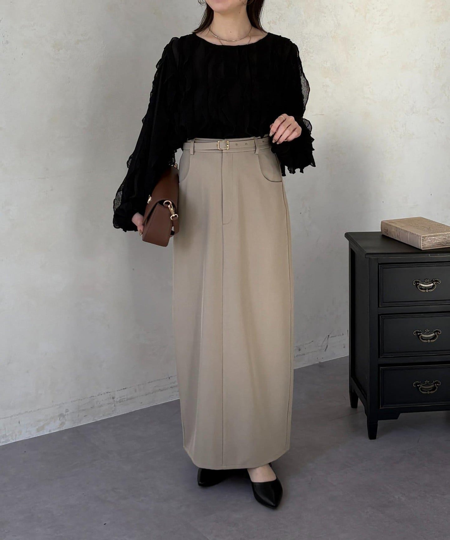 波浪荷葉邊設計 襯衫