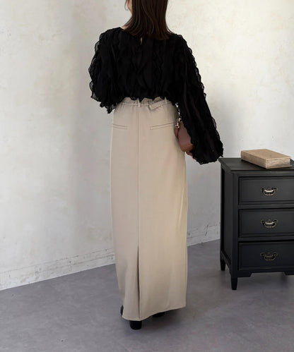 波浪荷葉邊設計 襯衫