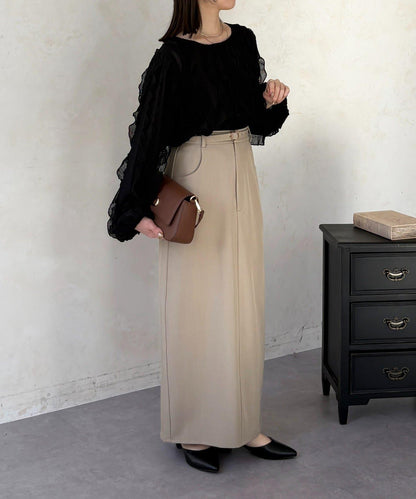 波浪荷葉邊設計 襯衫