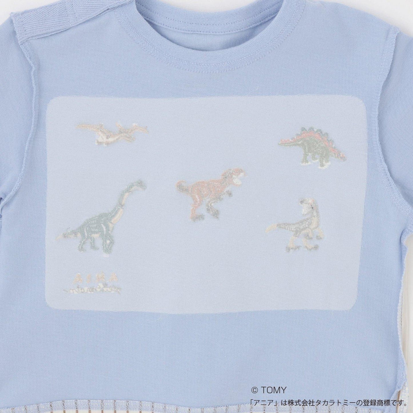 TOMICA・ANIA 襯衫下襬設計 長袖T恤