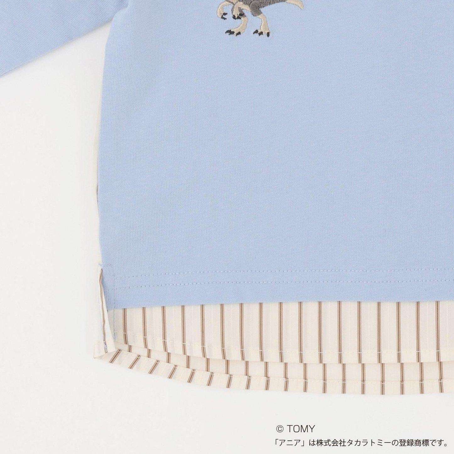 TOMICA・ANIA 襯衫下襬設計 長袖T恤