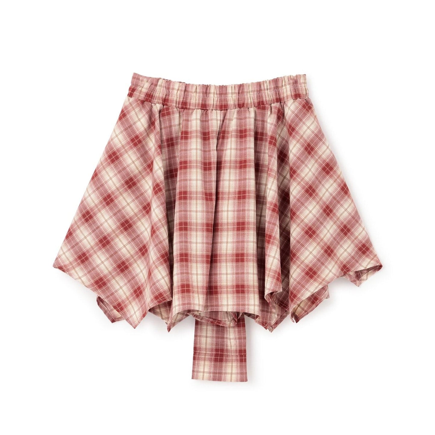 LTXC 格紋腰間繫帶風裙褲