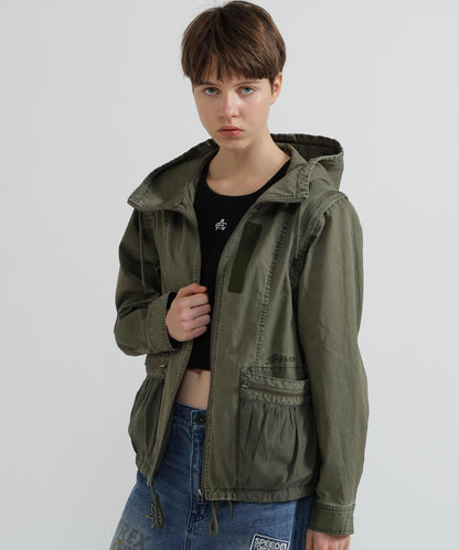 《WOMAN》 MILITARY ZIP POCKET DETACHABLE JACKET 夾克