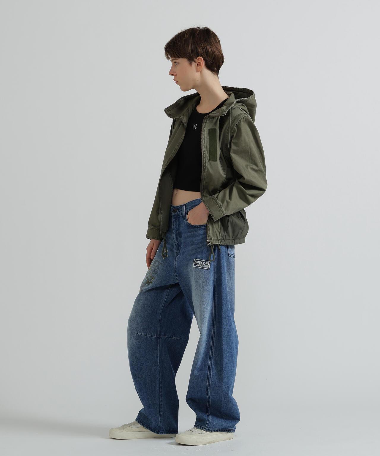 《WOMAN》 MILITARY ZIP POCKET DETACHABLE JACKET 夾克