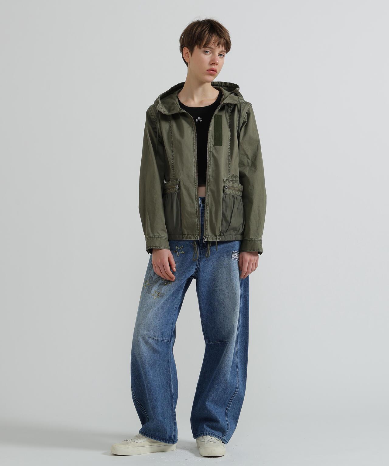《WOMAN》 MILITARY ZIP POCKET DETACHABLE JACKET 夾克