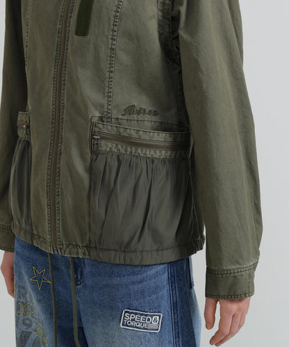 《WOMAN》 MILITARY ZIP POCKET DETACHABLE JACKET 夾克