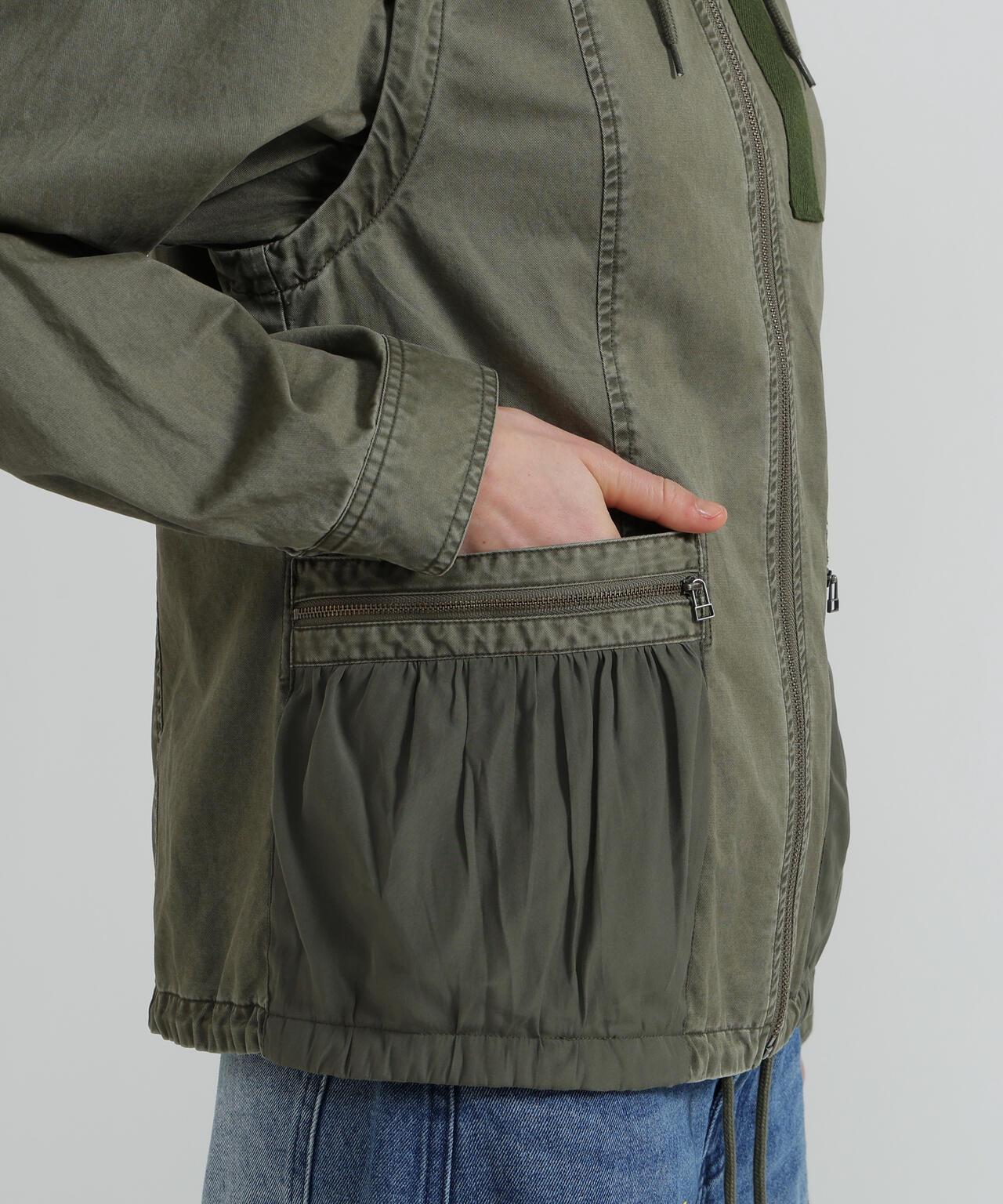 《WOMAN》 MILITARY ZIP POCKET DETACHABLE JACKET 夾克