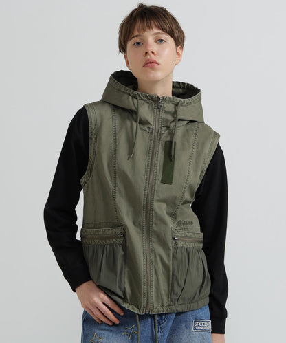 《WOMAN》 MILITARY ZIP POCKET DETACHABLE JACKET 夾克