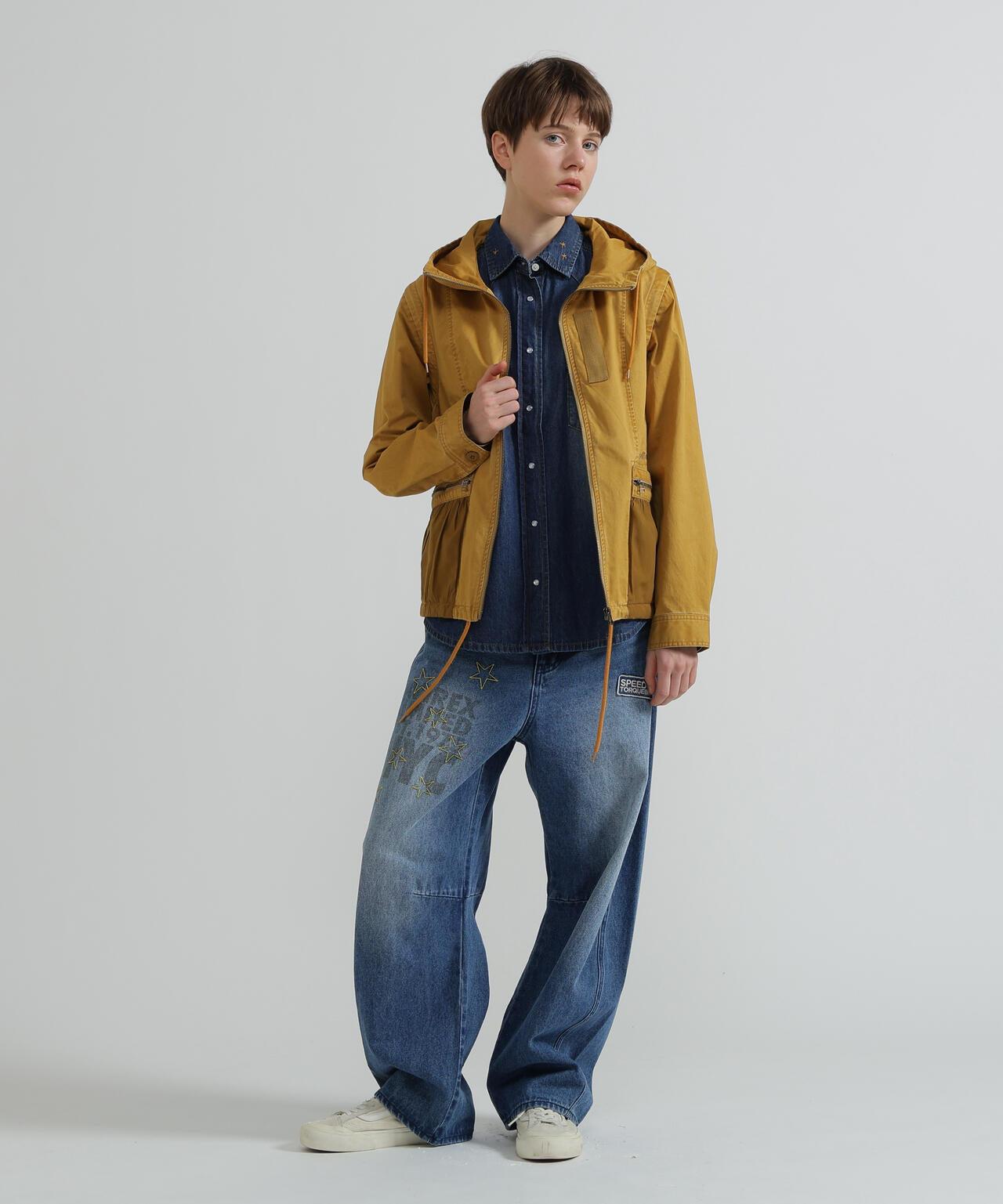 《WOMAN》 MILITARY ZIP POCKET DETACHABLE JACKET 夾克