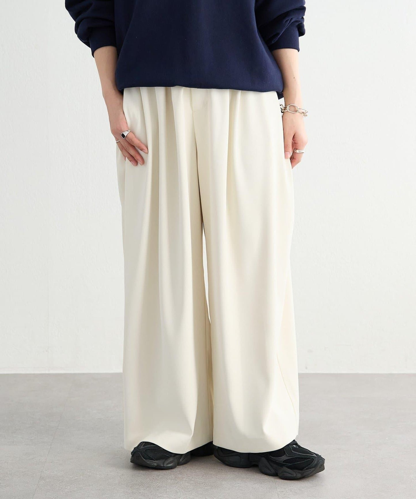 《FRIPIER》 闊腿褶襉褲子