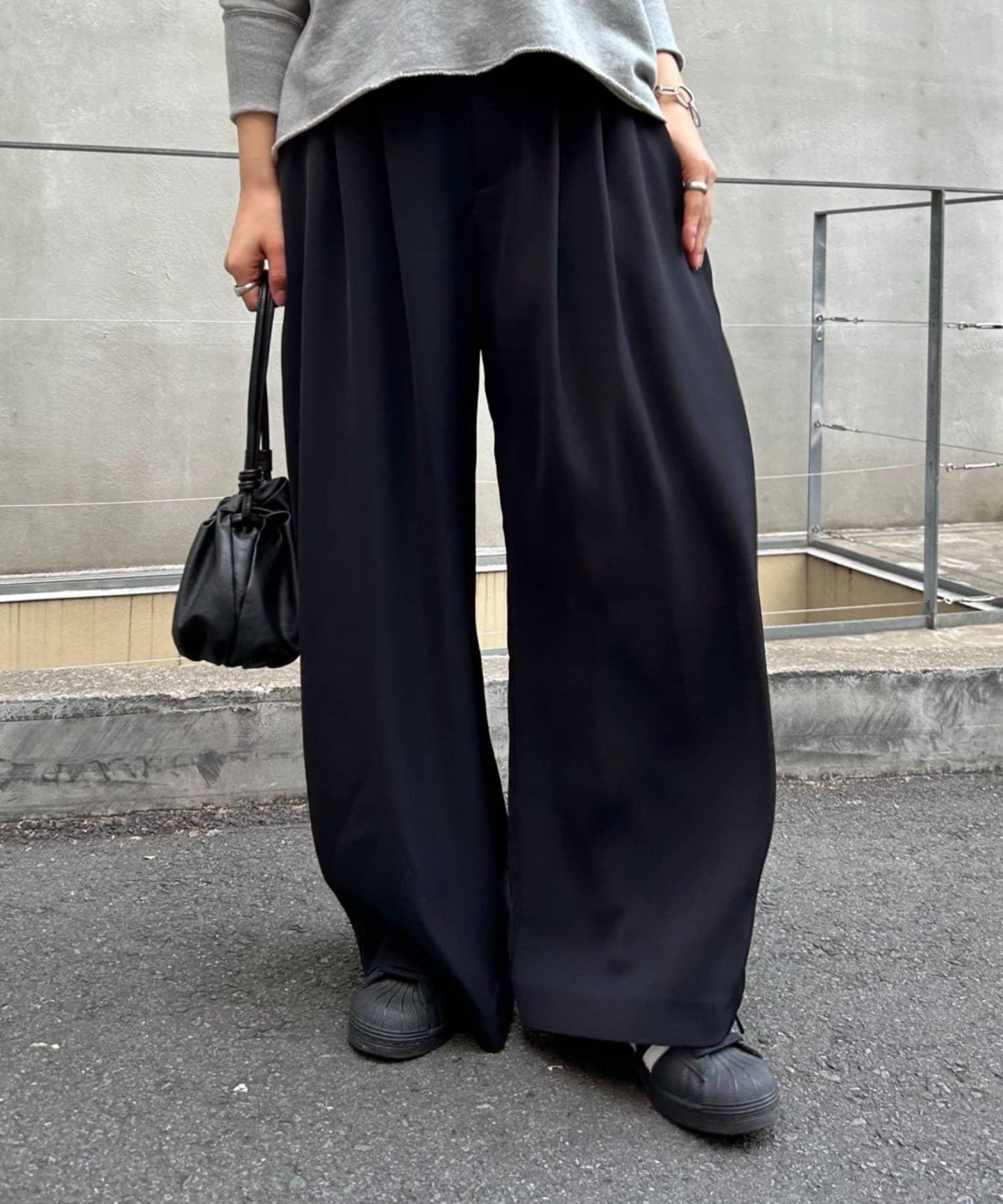 《FRIPIER》 闊腿褶襉褲子